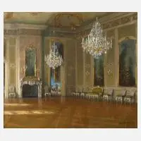 Prof. Franz Huth, Festsaal im Breslauer Schloss, 1936, Pastell