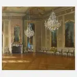 Prof. Franz Huth, Festsaal im Breslauer Schloss, 1936, Pastell