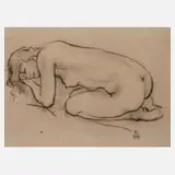 Robert Philippi, Kniender Akt, Kohle