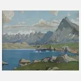 Prof. Albert Stagura, Blick ins Stubaital, 1910, Pastellzeichnung