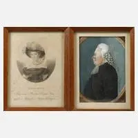 G. Döbler, Portrait Casparine Fürstin von Reuß, Gouache auf Papier