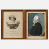G. Döbler, Portrait Casparine Fürstin von Reuß, Gouache auf Papier