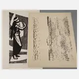 Gerhard Bondzin, "Wolgograd" und "Thaimädchen", Lithographie