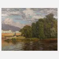 Emil Gustav Adolf Glöckner, Schloss Pillnitz, Ölmalerei auf Leinwand