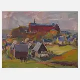 Alfred Hofmann-Stollberg, "Wiesental", Öl auf Leinwand