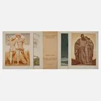 Georg Lührig, "Vier Jahreszeiten", Farblithographie auf leichtem Karton