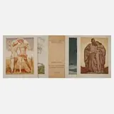 Georg Lührig, "Vier Jahreszeiten", Farblithographie auf leichtem Karton