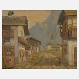 Hans Münnich, "Sermoos in Tirol", 1938, Öl auf Leinwand