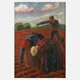 Karl Paul, "Kartoffelstecken", Öl auf Leinwand