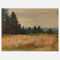 Albin Schlehahn, Am Waldrand, 1916, Aquarell und Deckfarben