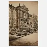 Curt Winkler, Schloss Burgscheidungen, 1934, Farblithographie