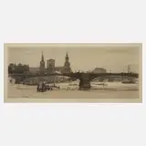Walter Zeising, An der Elbe in Dresden, Radierung