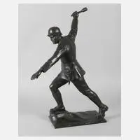 H. Hubert Dietzsch-Sachsenhausen, Handgranatenwerfer, 1923, Bronze