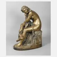 Paul Cabet, Susanna im Bade, Bronze