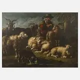 Philipp Peter Roos, Hirte mit Vieh, Öl auf Leinwand