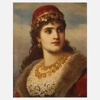 Anton Ebert, Frauenportrait, Öl auf Leinwand