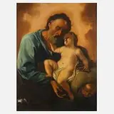 Georg Hanftmann, Josef mit dem Christkind, 1854, Öl auf Leinwand