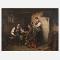Albert Müller-Lingke, Jägers Rast, Öl auf Leinwand