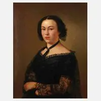 Alois Julius Paschek, Damenportrait, 1855, Öl auf Leinwand