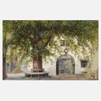 Anton Brieschi, Altstadtwinkel, 1904, Gouache