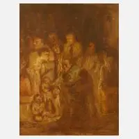 Max Busyn, Jüdische Familie, Öl auf Holz