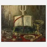 Roger Carle, Stillleben im Priesterseminar, 1934, Öl auf Leinwand