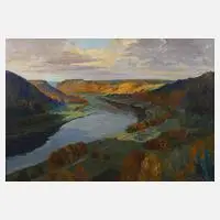Oswald Enterlein, Die Elbe bei Wehlen, 1931, Öl auf Leinwand