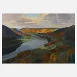 Oswald Enterlein, Die Elbe bei Wehlen, 1931, Öl auf Leinwand
