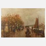 Hans Harländer, Impression aus Holland, Öl auf Platte