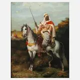 A. Kranz, Orientalischer Reiter, Öl auf Platte