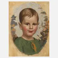 Carl Albin Mülhardt, Jungenportrait, 1926, Öl auf Malkarton