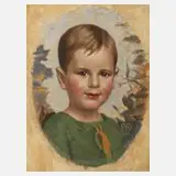 Carl Albin Mülhardt, Jungenportrait, 1926, Öl auf Malkarton