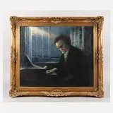Josef Pauels, Mondscheinsonate – Beethoven am Klavier, 1927, Öl auf Leinwand