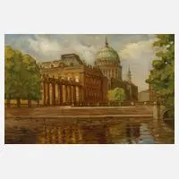 O. Eb. Reling, Stadtschloss Potsdam, Öl auf Leinwand