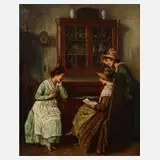 August Rieper, Der Liebesbrief, Öl auf Leinwand