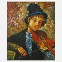 Thompson, Der Geigenspieler, Acryl auf Malkarton