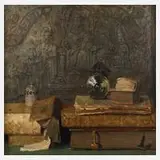 Ernst Toepfer, Stillleben mit Büchern, 1914, Öl auf Leinwand