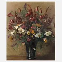 Virginie Waltenberger, Blumenstillleben, 1924, Öl auf Karton