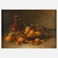 G. Wilhelm, Stillleben mit Aprikosen und Erdbeeren, 1906, Öl auf Leinwand
