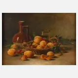 G. Wilhelm, Stillleben mit Aprikosen und Erdbeeren, 1906, Öl auf Leinwand