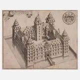 Matthäus Merian d. Ä., Schloss Johannesburg, Kupferstich