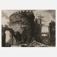 Grabmal der Cecilia Metella by Giovanni Piranesi, Radierung, sold May 2021