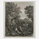 Franz Hegi, "Beethoven im Erlengebüsch bei Wien", Aquatintaradierung