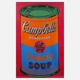 "Campell´s Tomato Soup Can" by Andy Warhol, 1993, Farboffsetdruck, sold May 2021