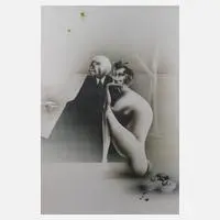 Prof. Paul Wunderlich, "Frühstück im Grünen II", Farblithographie