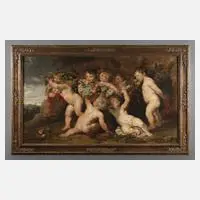 Luise Winter-Pedersen, "Die Früchtegirlande" nach Rubens, Öl auf Leinwand
