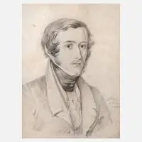 Carl Kuntz, Portrait Heinrich Heinlein, 1827, Bleistiftzeichnung