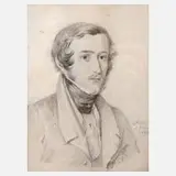Carl Kuntz, Portrait Heinrich Heinlein, 1827, Bleistiftzeichnung
