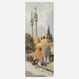 Misha Shahbazian, Sufi-Grabanlage in Mahan, Aquarell