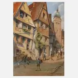 L. Starke, "Der Zirkus kommt.", Gouache und Aquarell auf Papier
